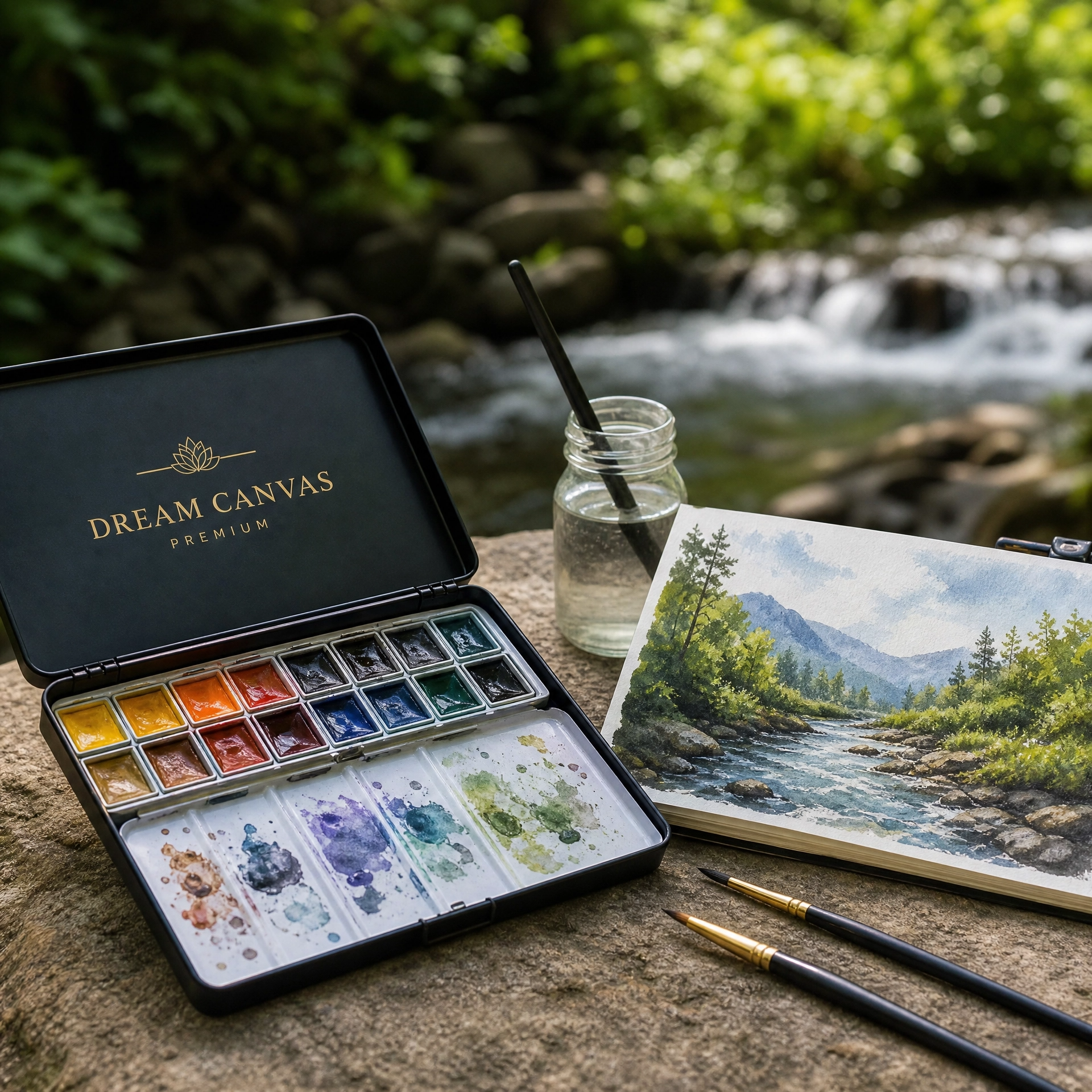 Dream Canvas Premium Watercolor Paint Set for Artists