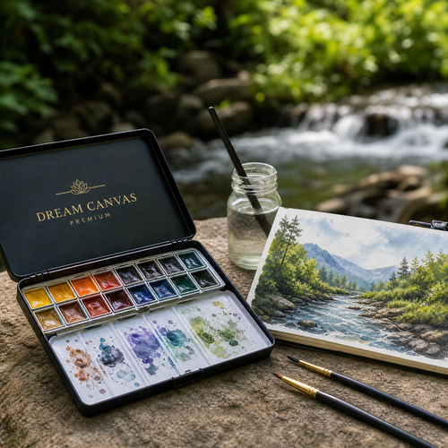 Dream Canvas Premium Watercolor Paint Set for Artists