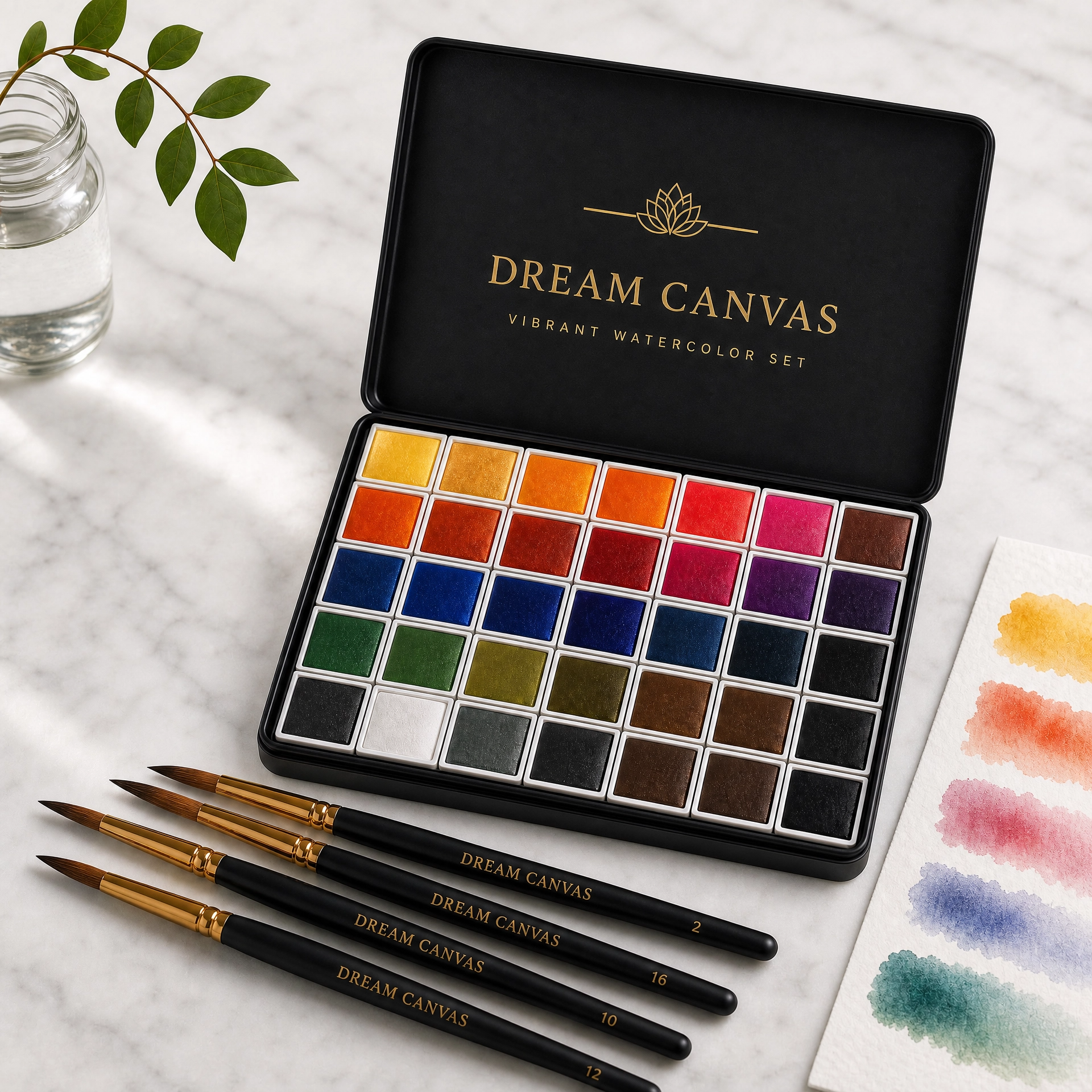 Dream Canvas Vibrant Watercolor Set for Creative Painting