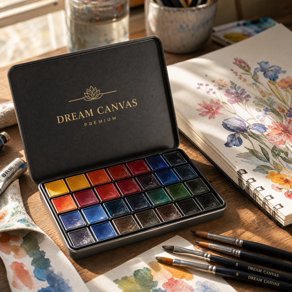 Dream Canvas Premium Watercolor Paint Set for Artists