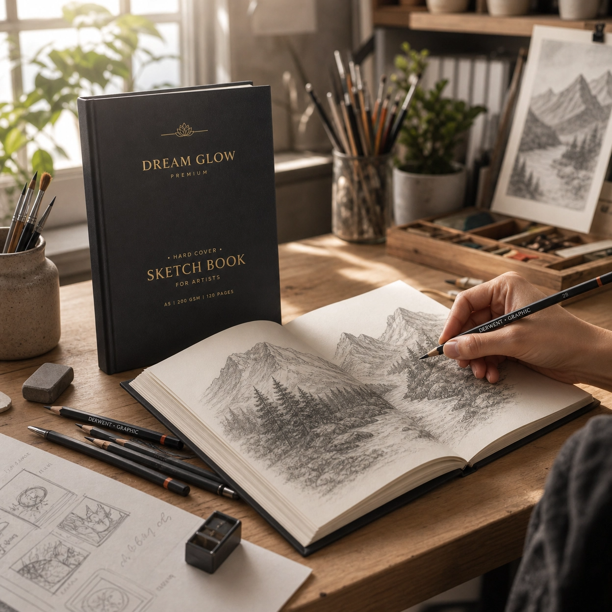Dream Canvas Professional Sketch Book for Drawing Ideas