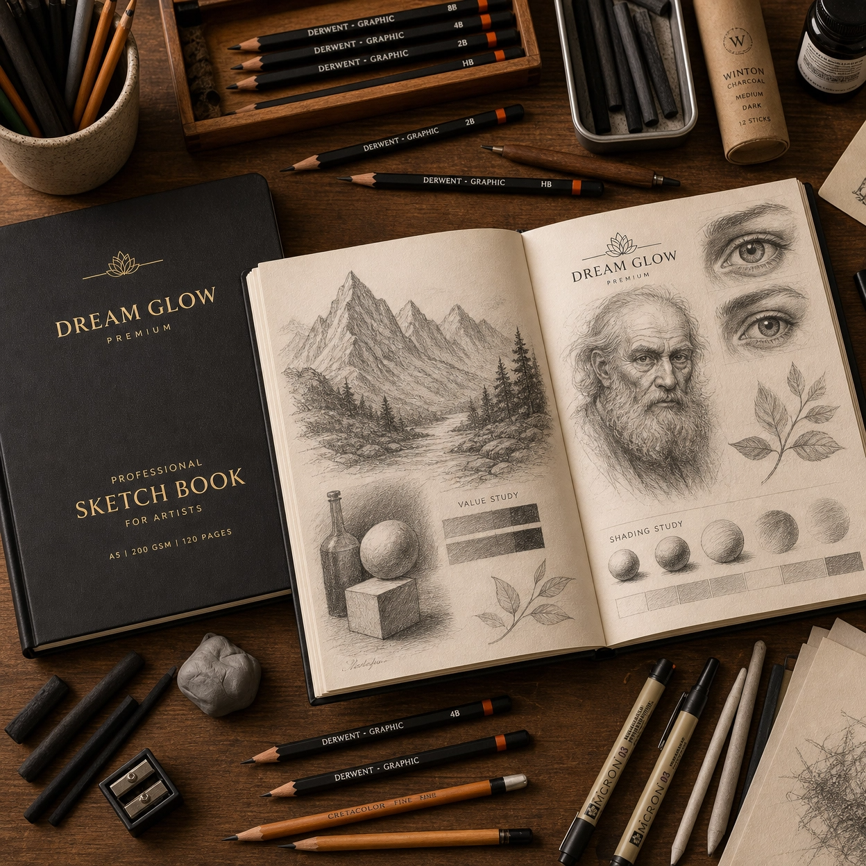 Dream Canvas Professional Sketch Book for Drawing Ideas