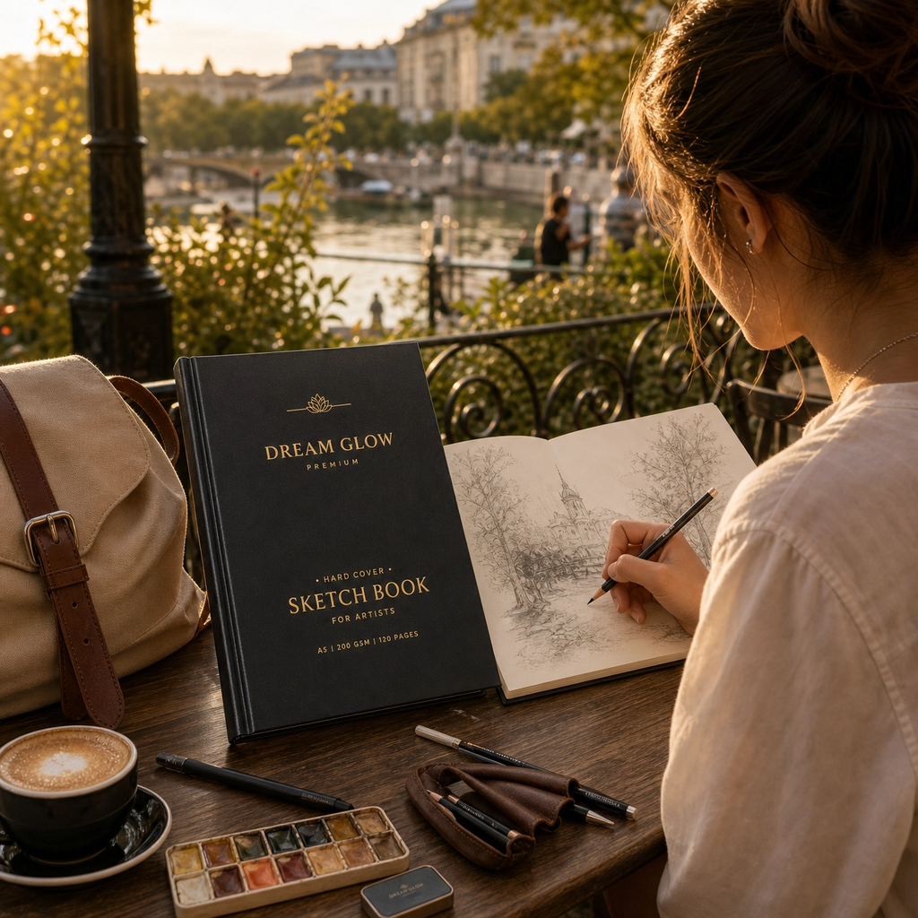 Dream Glow Premium Hardcover Sketch Book for Artists