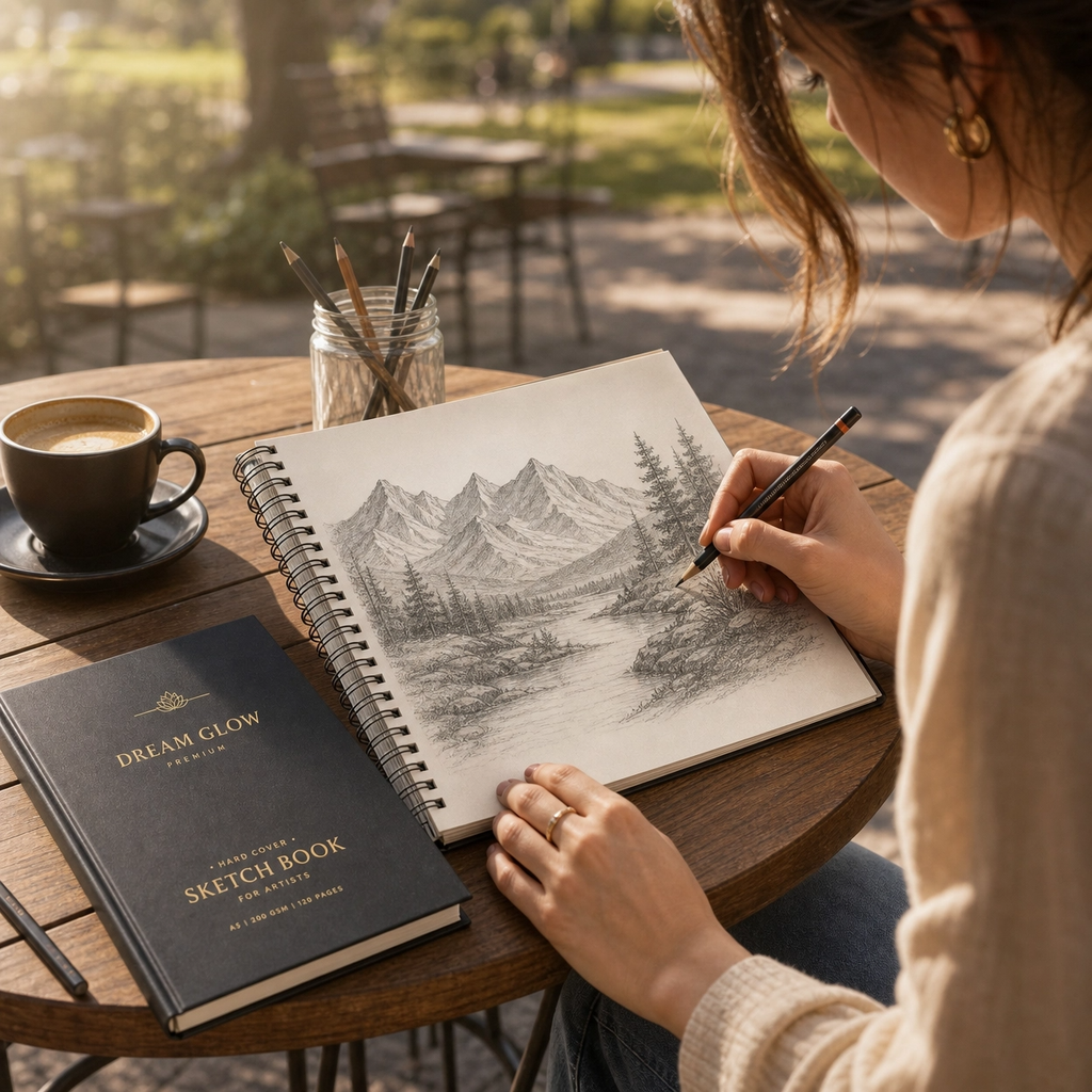 Dream Canvas Spiral Bound Sketch Book for Creative Art